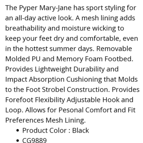 Aravon Pyper Mary-Jane Black Cross Strap Sandal Size 8 CG9889 - Picture 11 of 12